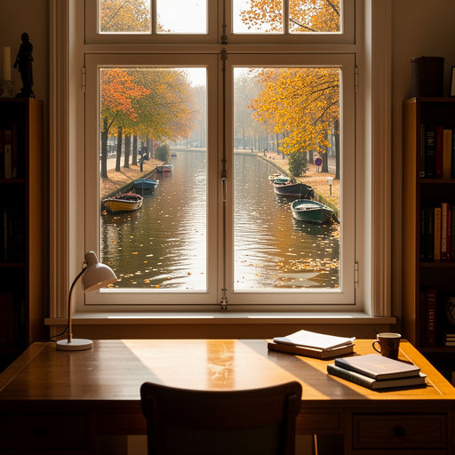 uitzicht vanuit woonkamer in Hazerswoude door wit kunststof kozijn over rustige straat