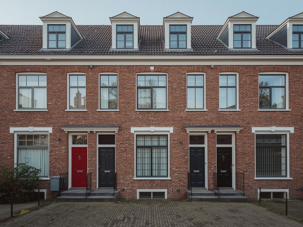 eengezinswoning in Benthuizen met antraciet kunststof kozijnen in de voorgevel