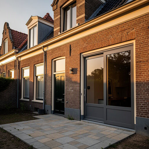 Monteur installeert een nieuwe kunststof schuifpui bij een woning in Leiden