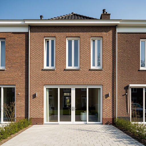 Witte kunststof hefschuifpui met HR++ glas in een Leidse rijtjeswoning
