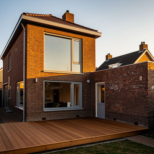 Antraciet kunststof kozijnen aan een gerenoveerd jaren 30-huis