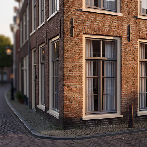 Witte kunststof draaikiepramen met HR++ glas in een rijtjeshuis